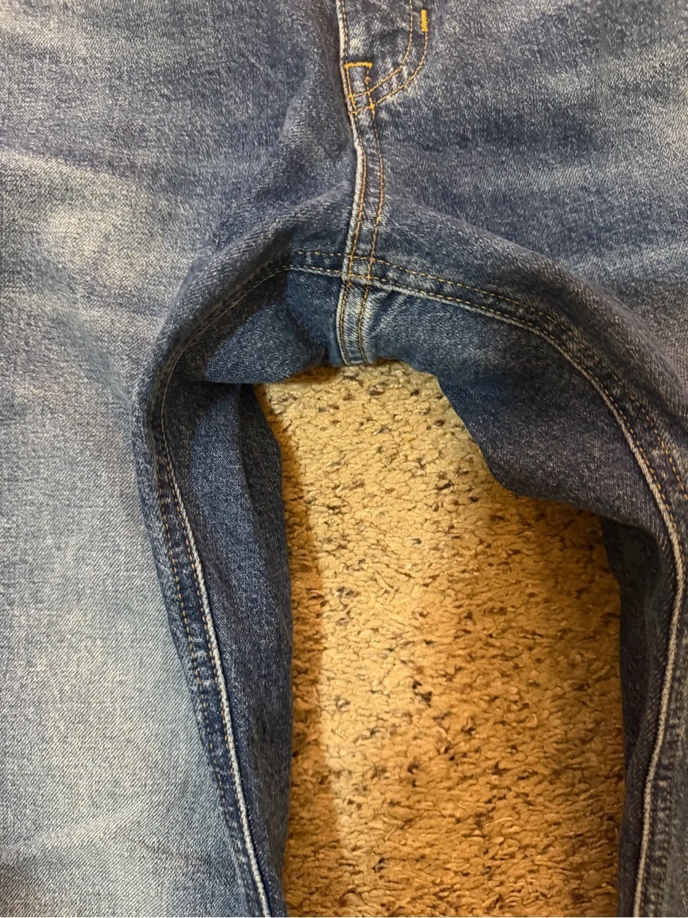Classic Straight J Crew Ankle Jeans in Blue Denim